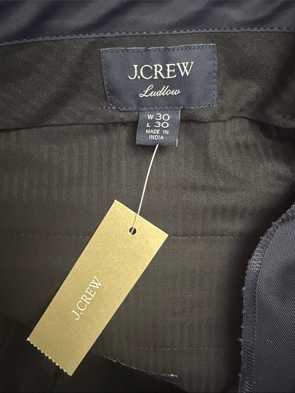 J.Crew Navy Ludlow Slim-fit Suit Pant in Japanese Cotton Chino Size 30 x 30 NWT - Picture 7 of 11